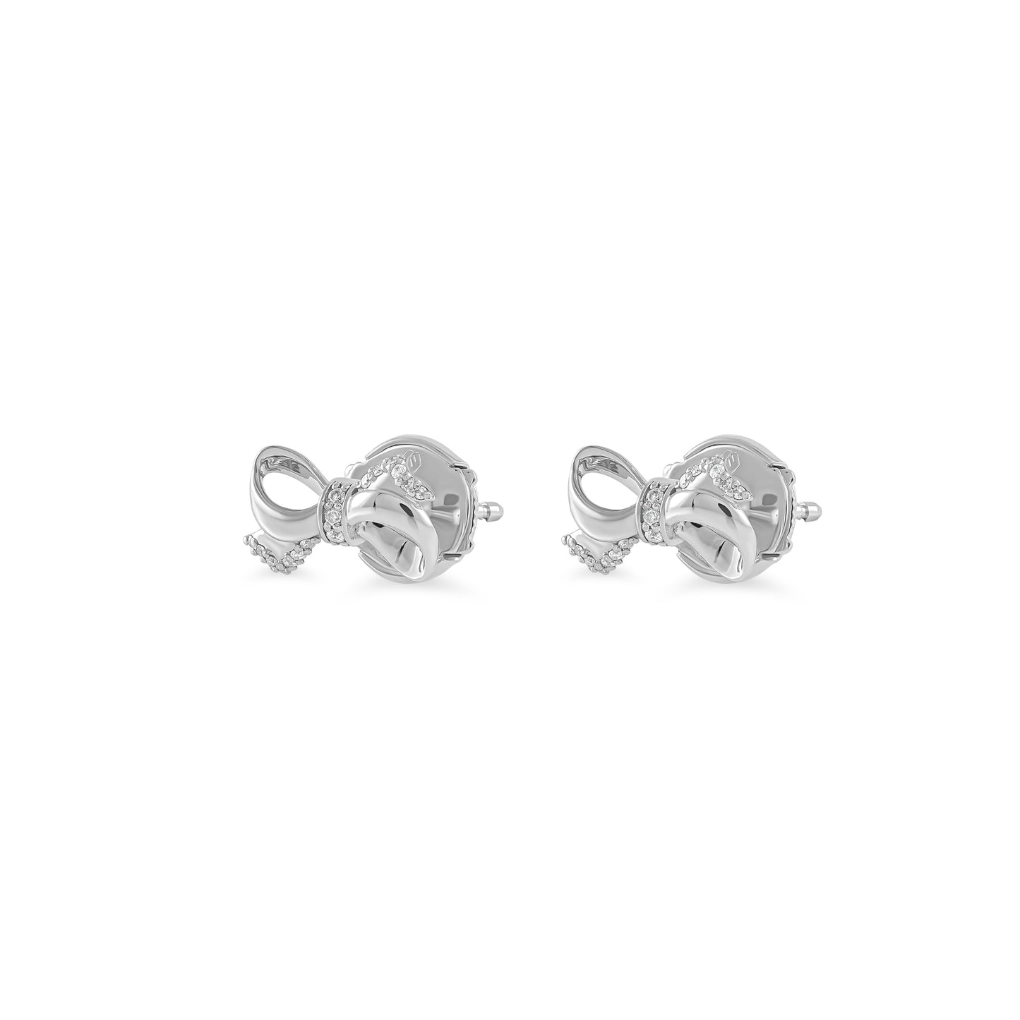 Merriment bow mini earrings